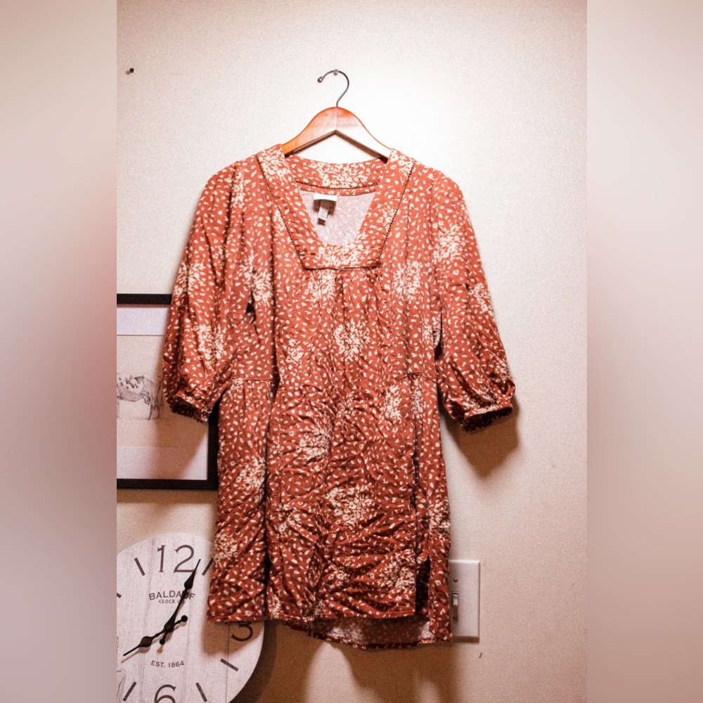 2 patterned long sleeve shirts (both thrifted)